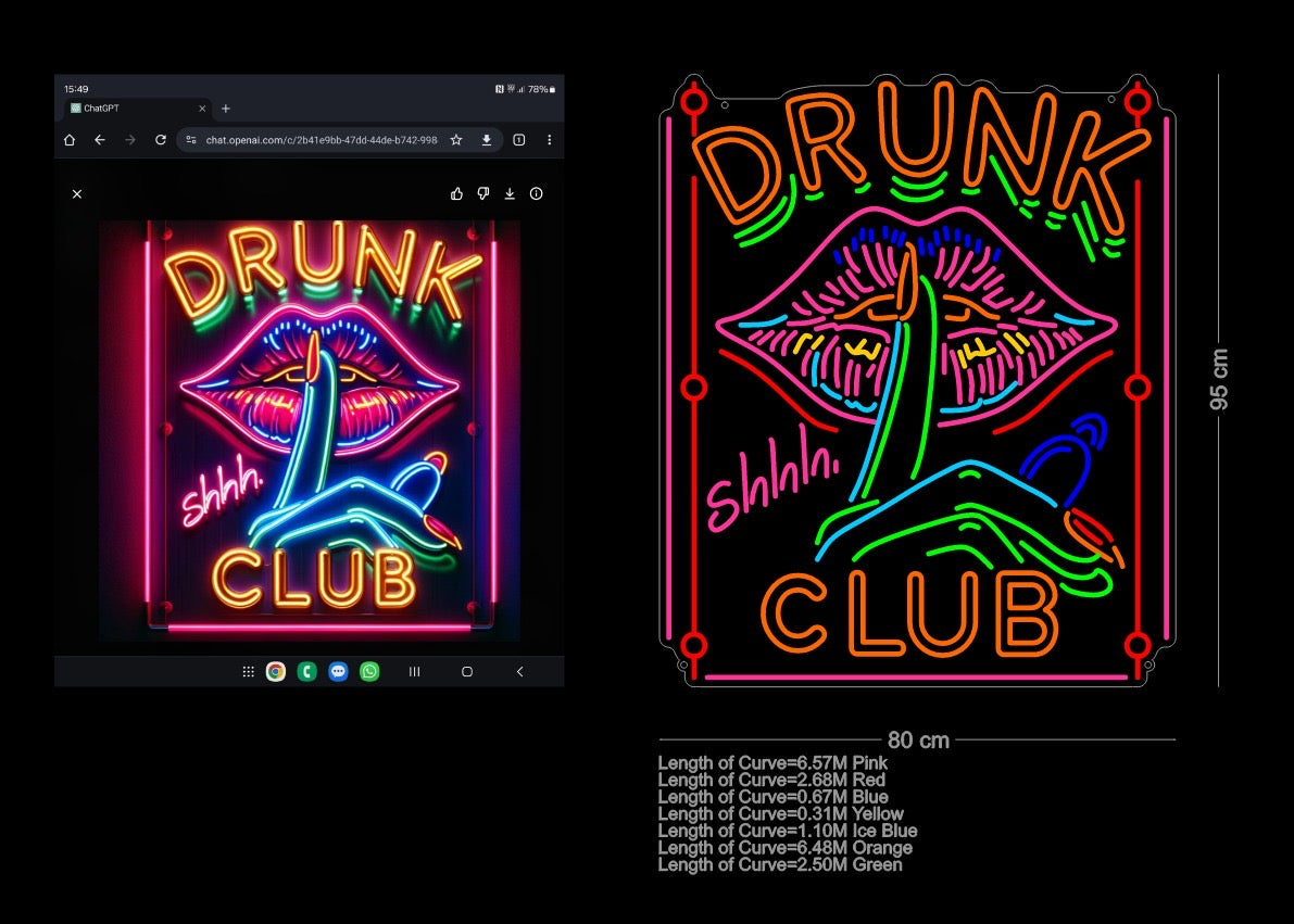 Custom Neon: DRUNK CLUB