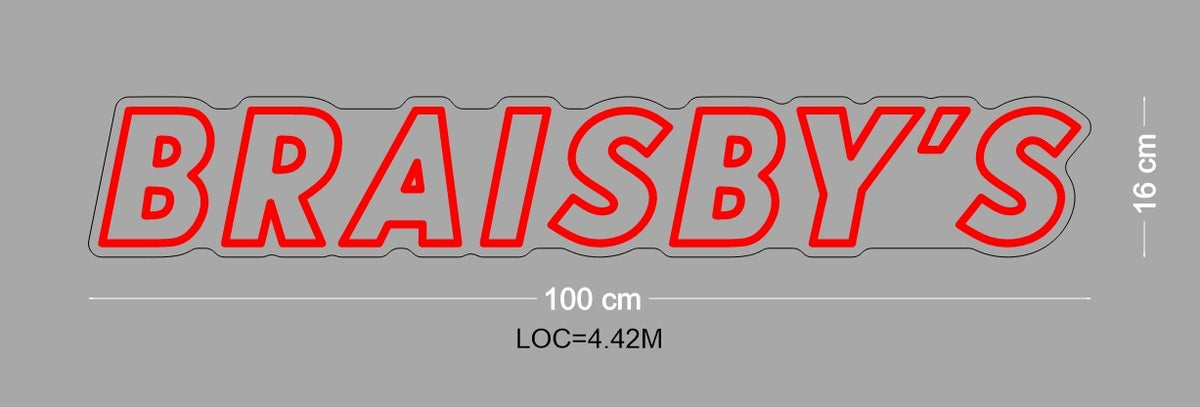 Custom Neon Sign Braisby's