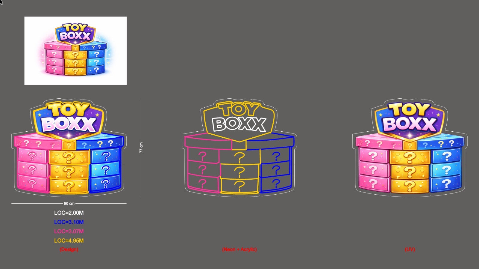 Custom Sign: TOY BOXX