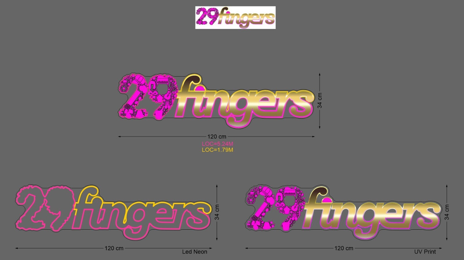 Custom Sign: 29fingers