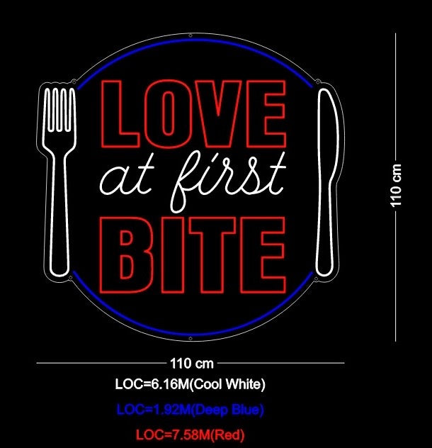 Custom Sign: LOVE at first BITE