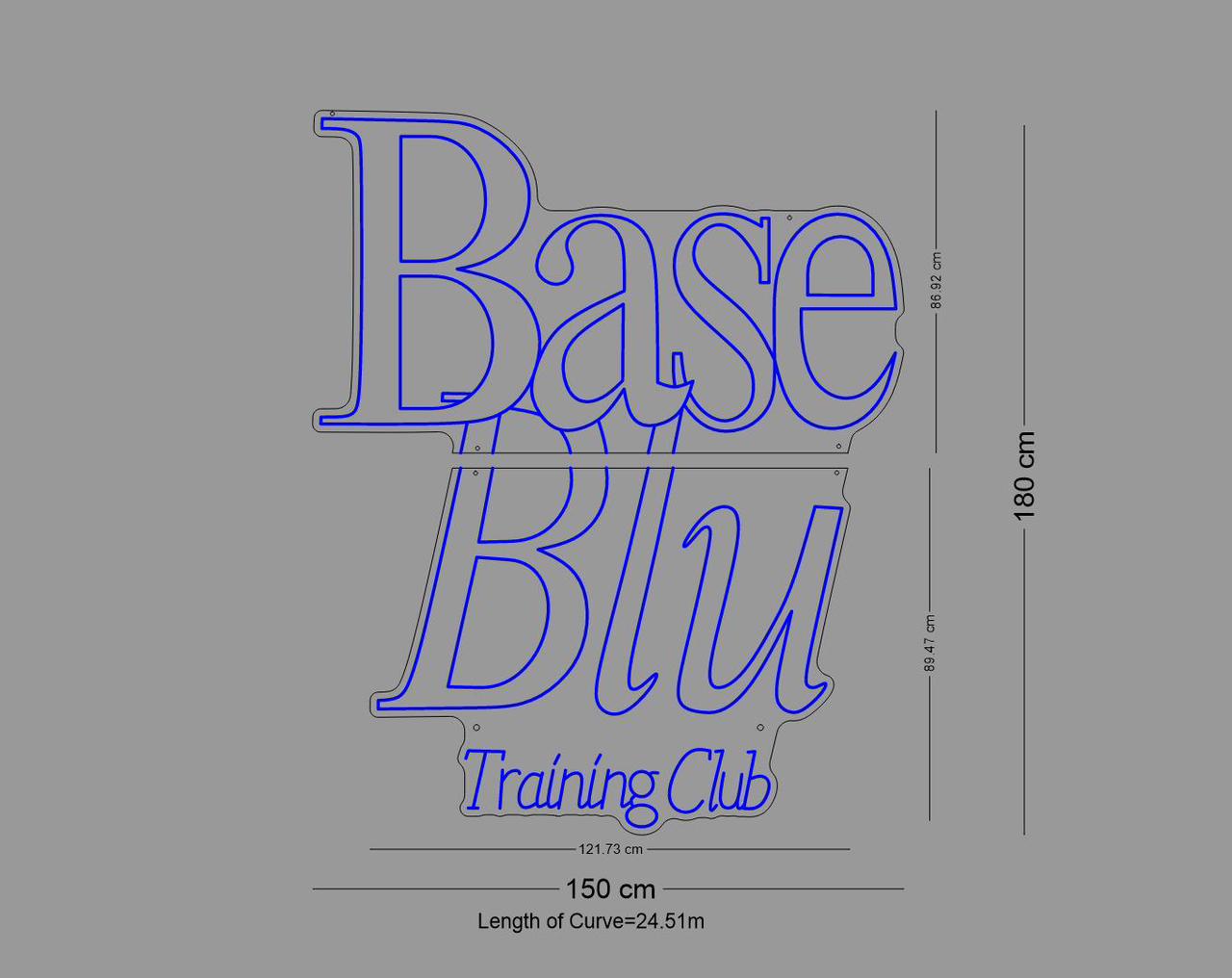 Custom Sign: Base Blue Training Club