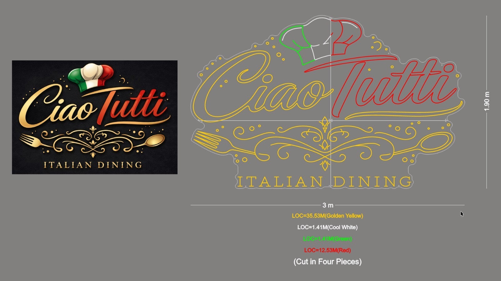 Custom Sign: Ciao Tutti