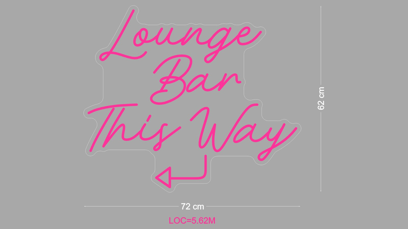 Custom Sign: Lounge Bar This Way