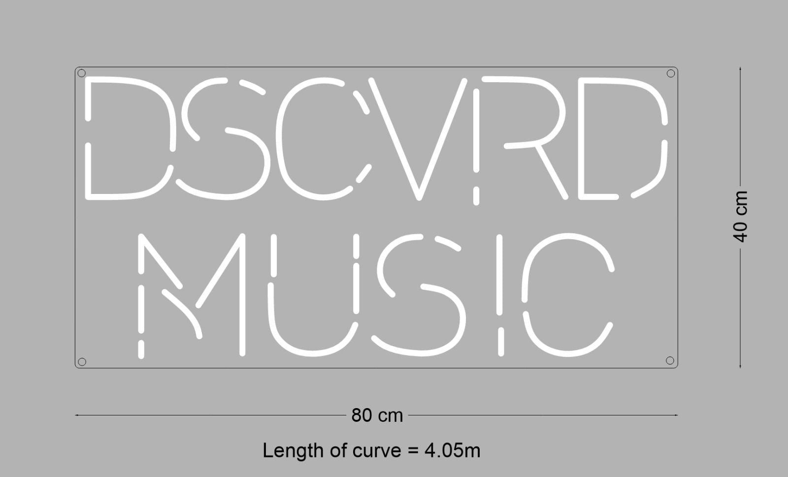 Custom Sign: DSCVRD MUSIC