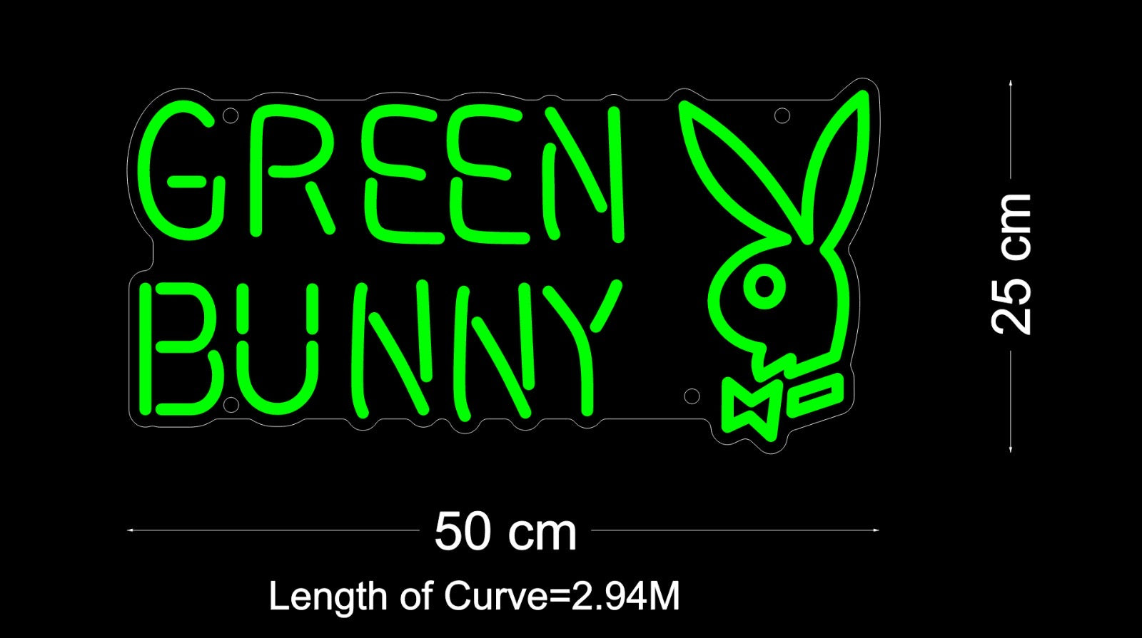 Custom Neon: Green Bunny