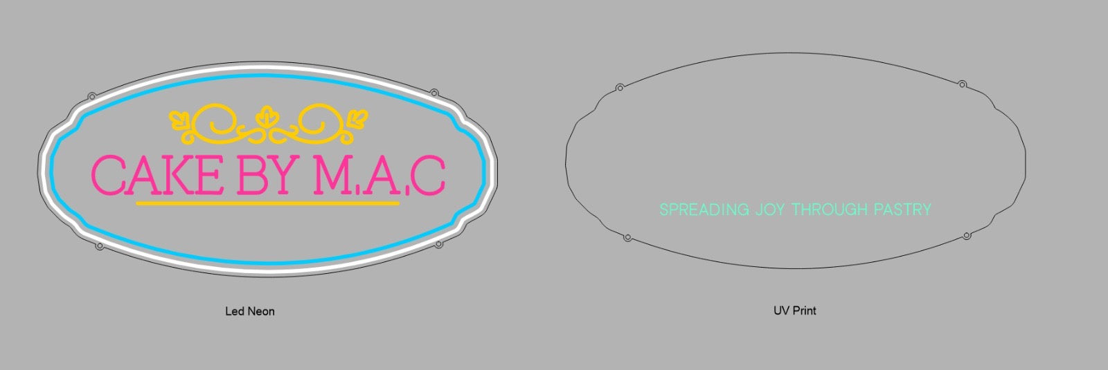 Custom Sign: CAKE BY M.A.C