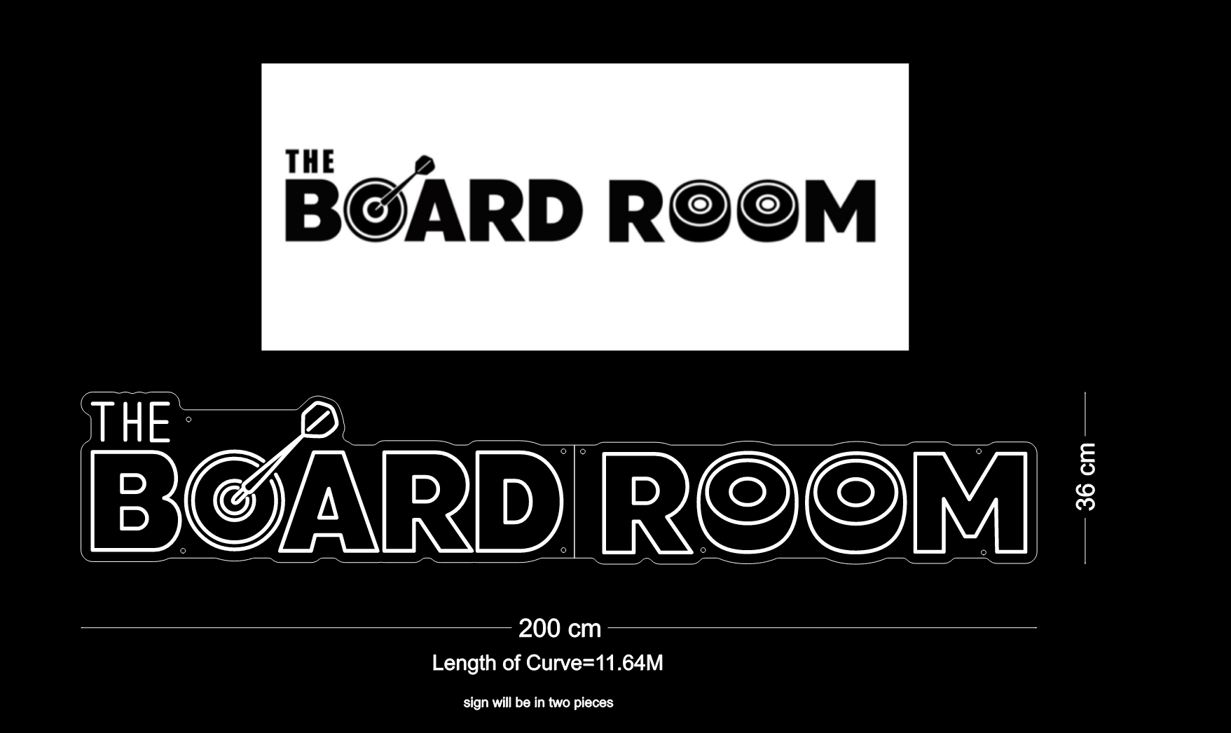 Custom Neon: The BOARD ROOM