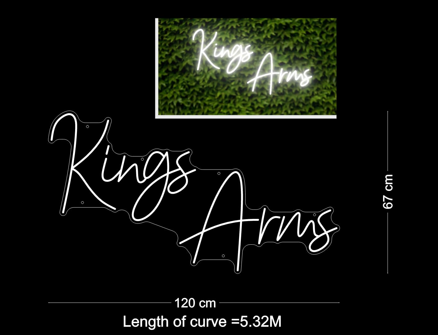 Custom Neon: Kings Arms