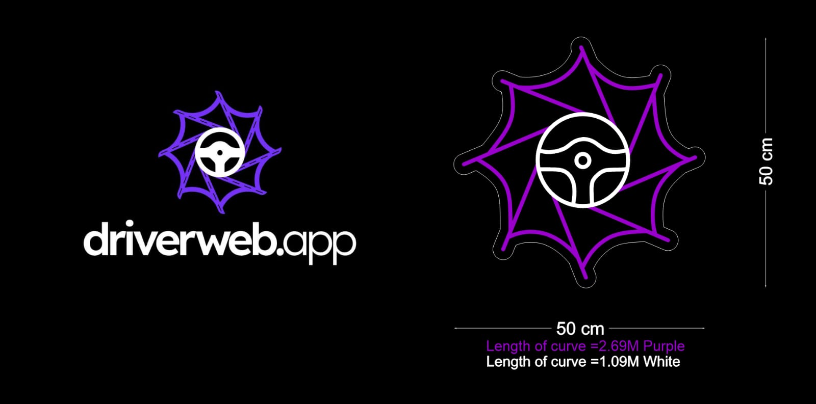 Custom Neon: Driverweb.app logo