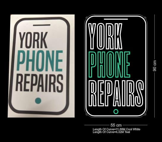 Custom Neon: YORK PHONE REPAIRS