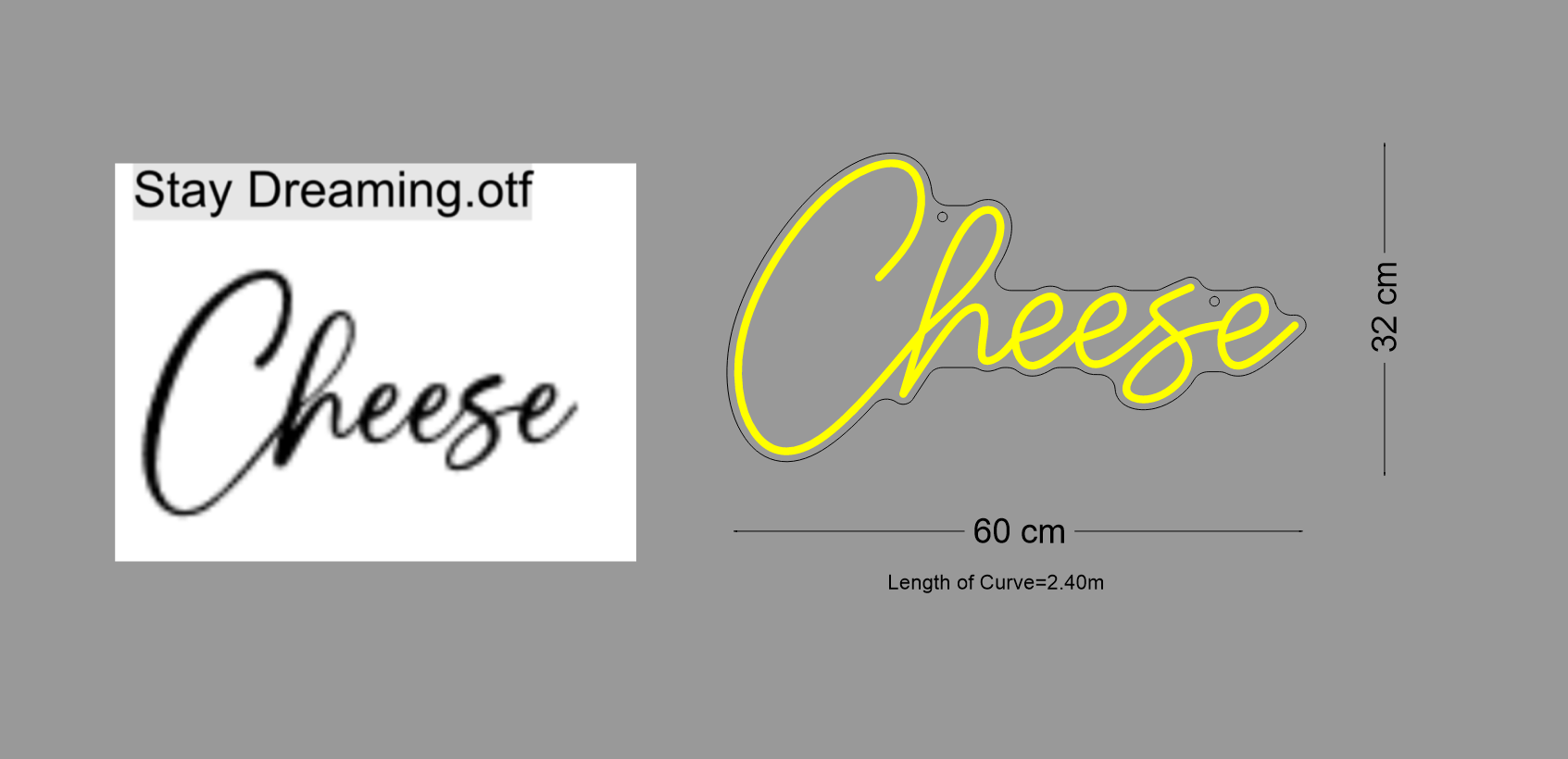 Custom Neon: Cheese