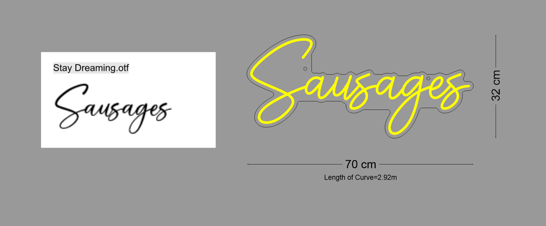 Custom Neon: Sausages