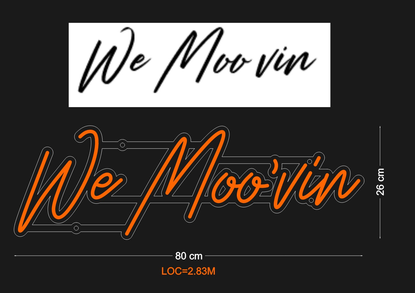 Custom Sign: We Moo’vin
