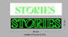Custom Sign: STORIES