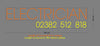Custom Sign: ELECTRICIAN  02382 512 818