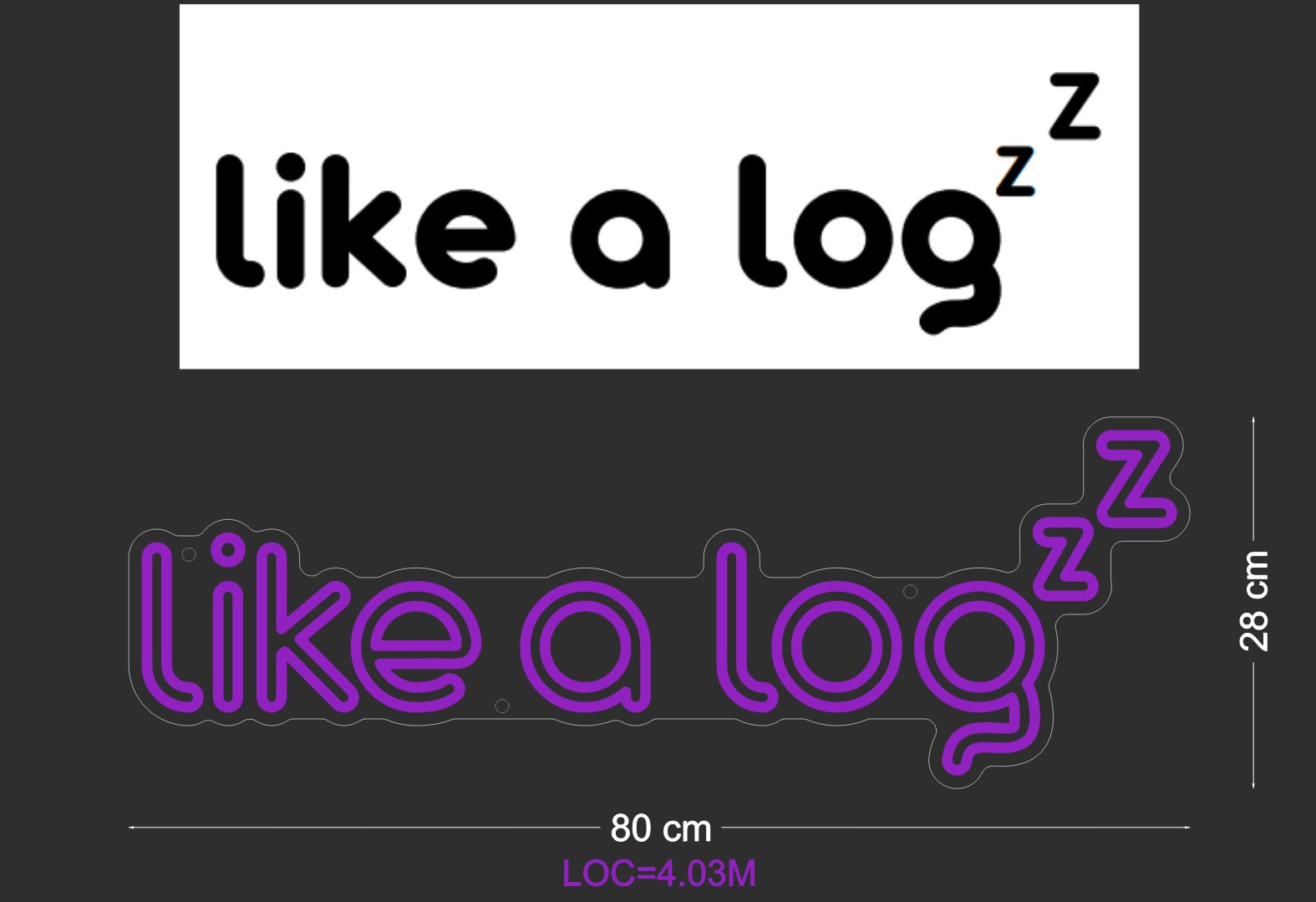 Custom Sign: like a log