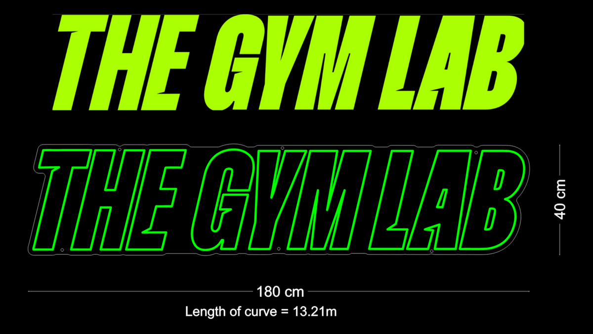 Sports Lab Sign Custom Sign: THE GYM LAB