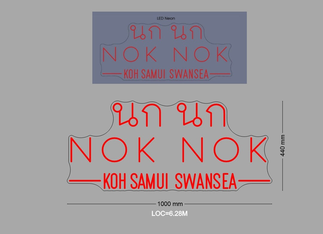 Custom Neon Sign NOK NOK