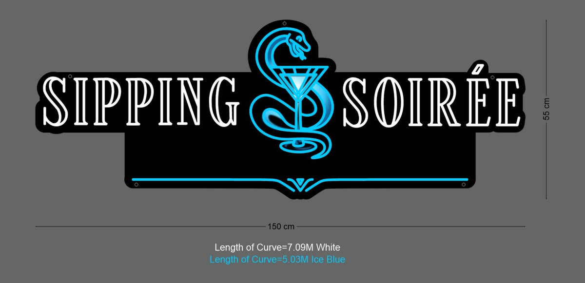 Custom Neon Sign For Sipping Soiree