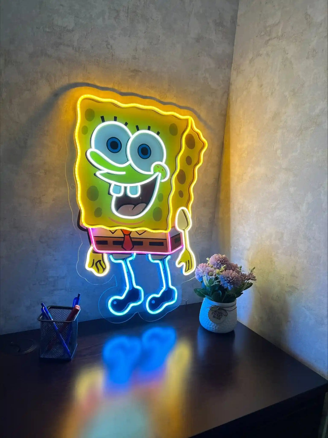Spongebob Window Led Sign SPONGEBOB SQUAREPANTS UV ART LED NEON SIGN