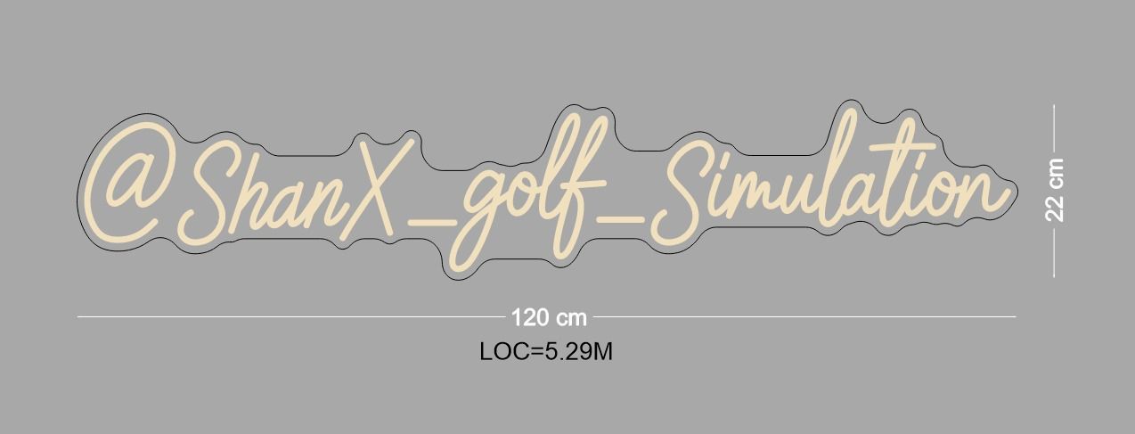 SHANX Golf Simulation — Custom Signage Package