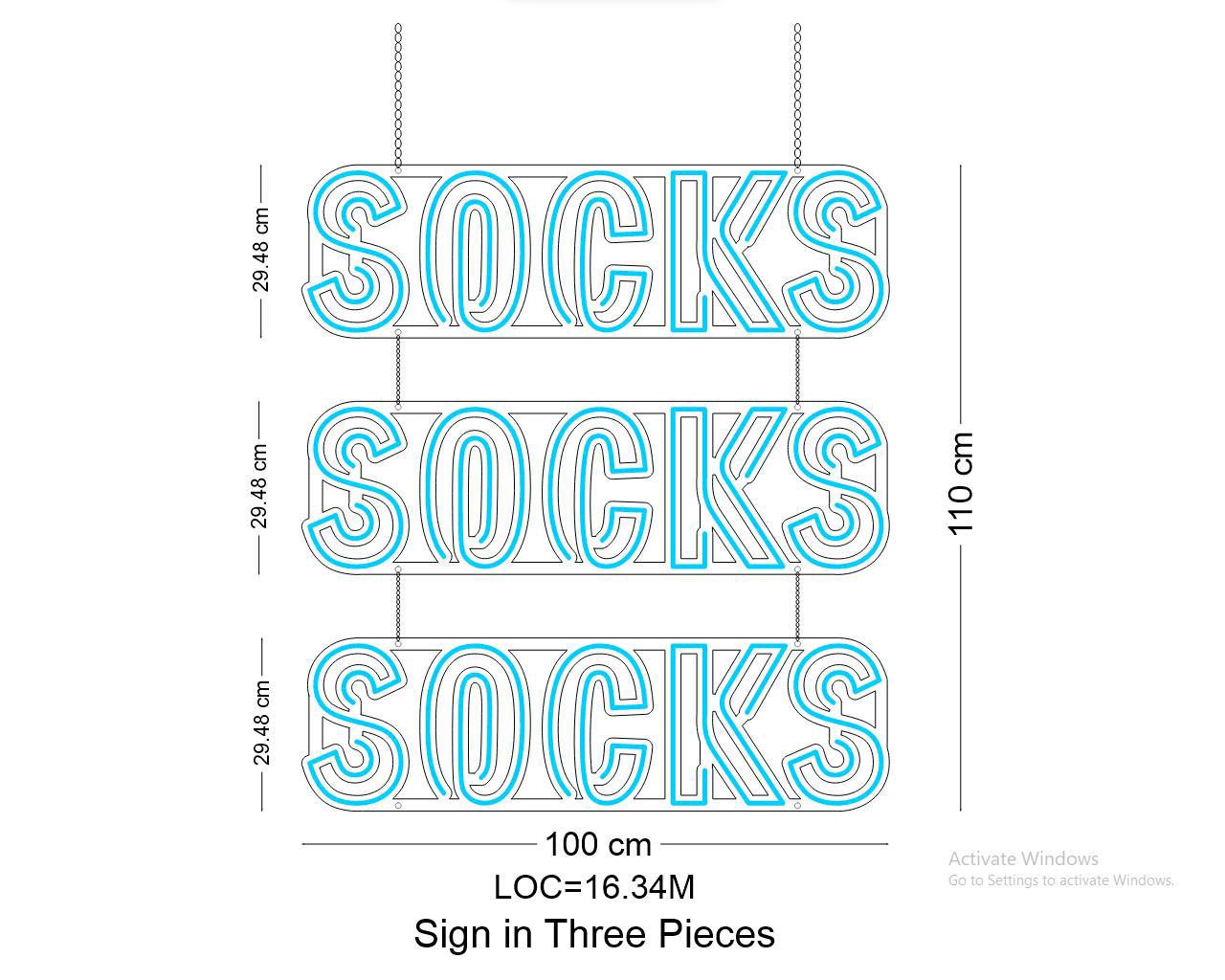Custom Neon: SOCKS SOCKS SOCKS