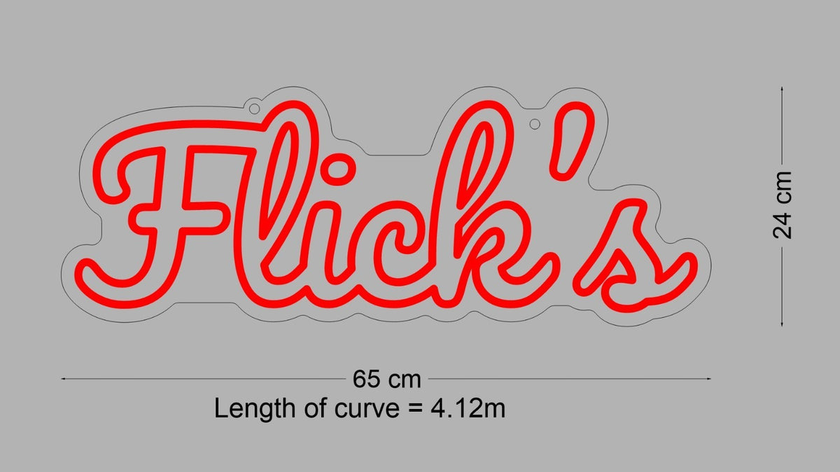 Custom Sign: Flick's