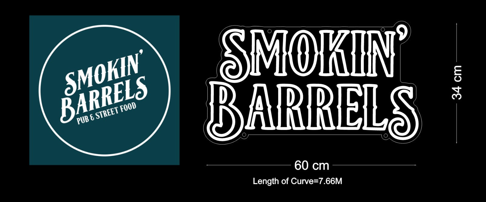 Custom Sign: SMOKIN' BARRELS