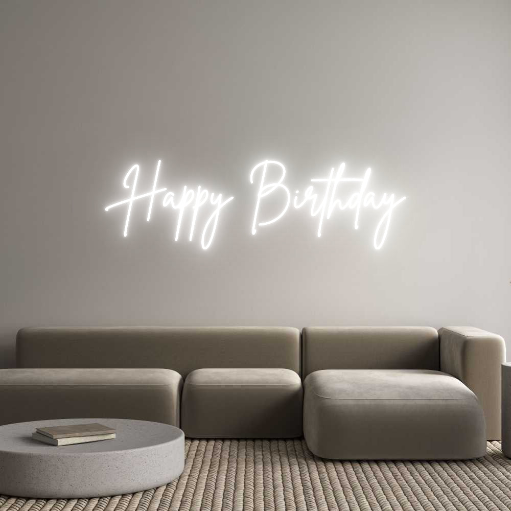 Custom Neon: Happy Birthday