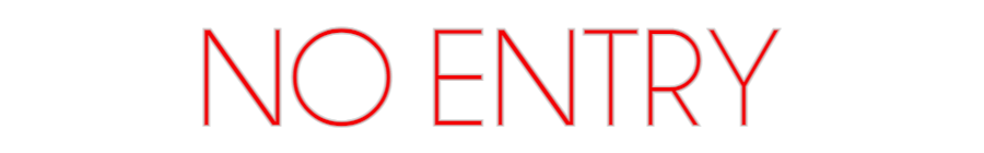 Custom Neon: NO ENTRY