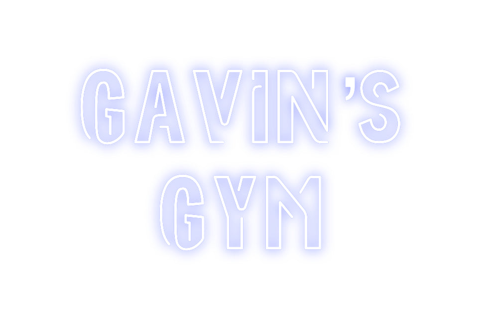 Custom Neon: Gavin’s 
Gym