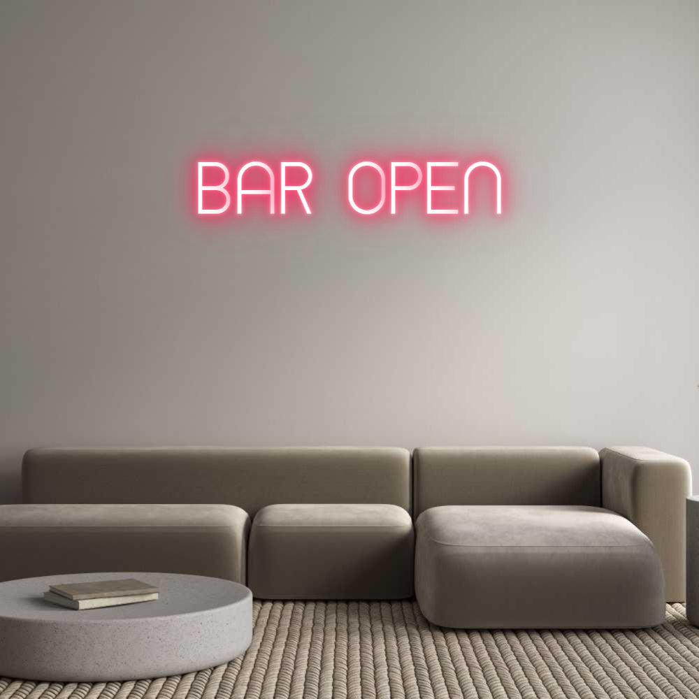 Custom Neon: BAR  OPEN