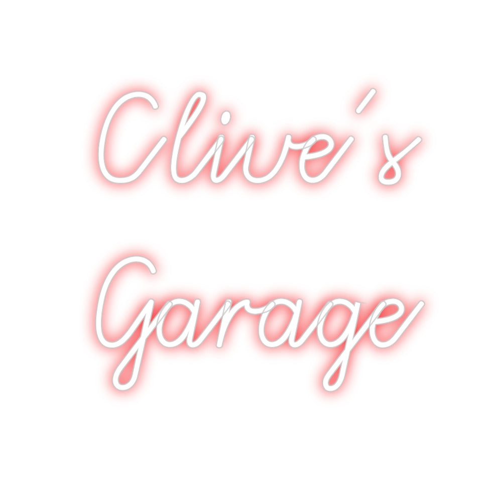 Custom Neon: Clive’s
Garage