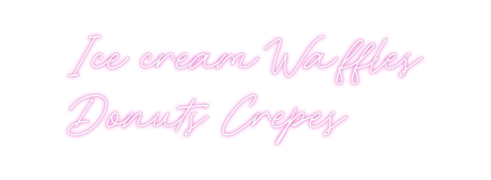 Custom Neon: Ice cream Waf...