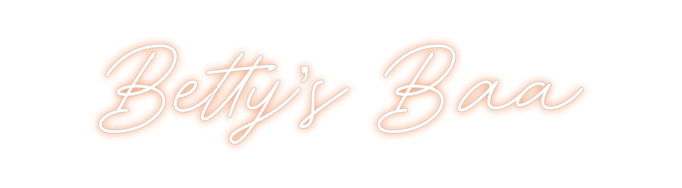 Custom Neon: Betty’s Baa