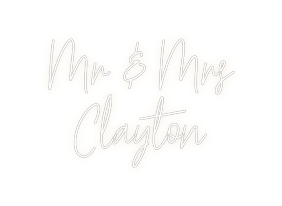 Custom Neon: Mr & Mrs 
Cl...