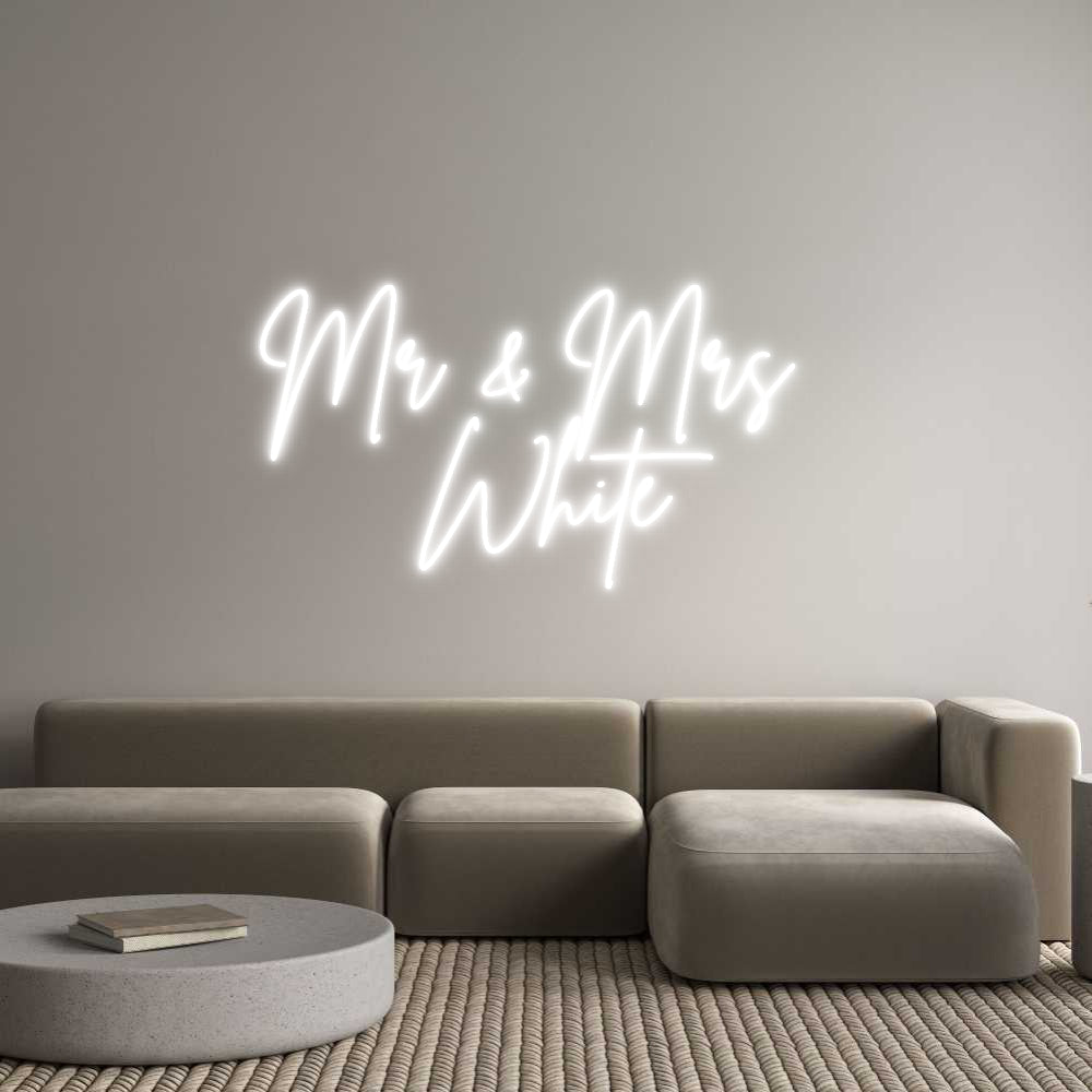 Custom Neon: Mr & Mrs 
Wh...