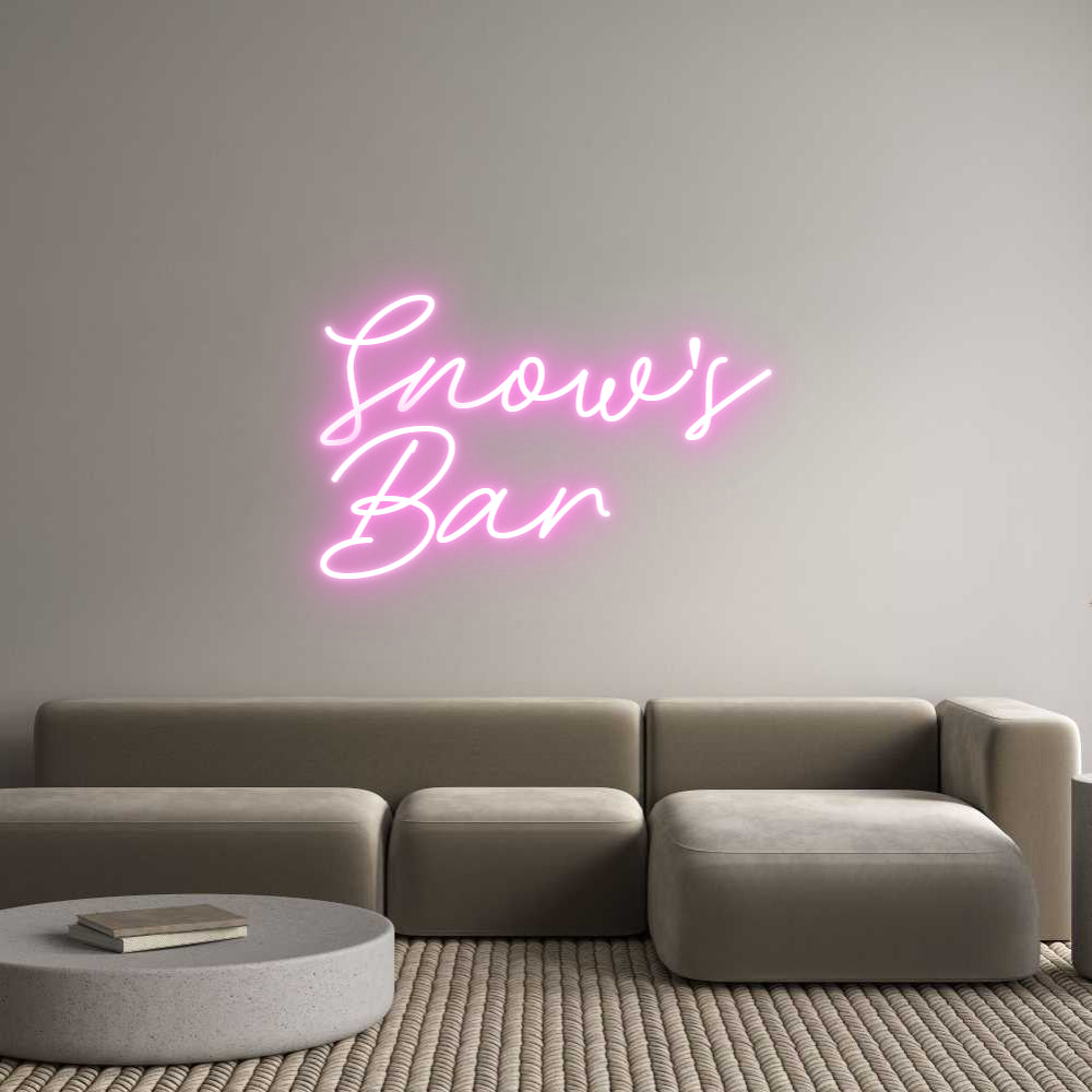 Custom Neon: Snow's
Bar