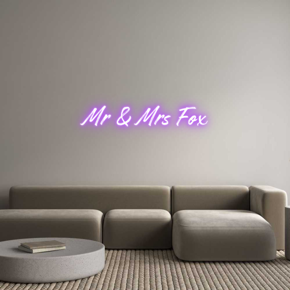 Custom Neon: Mr & Mrs Fox