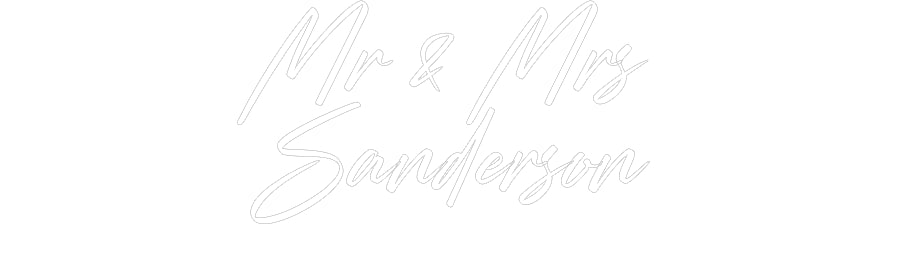 Custom Neon: Mr & Mrs
San...