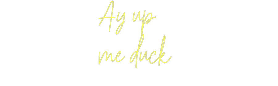 Custom Neon: Ay up
me duck