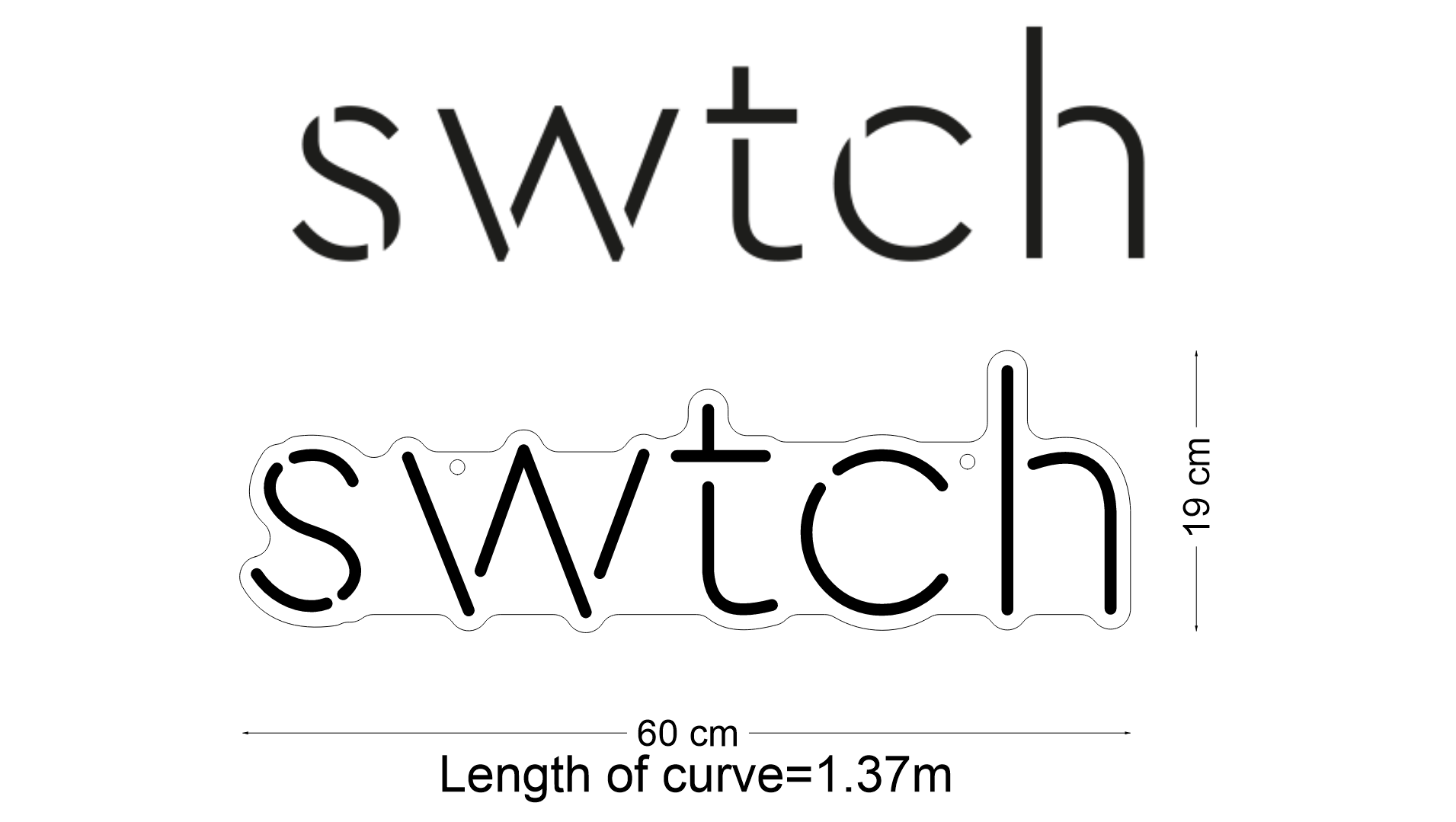 Custom Neon: swtch (warm white)