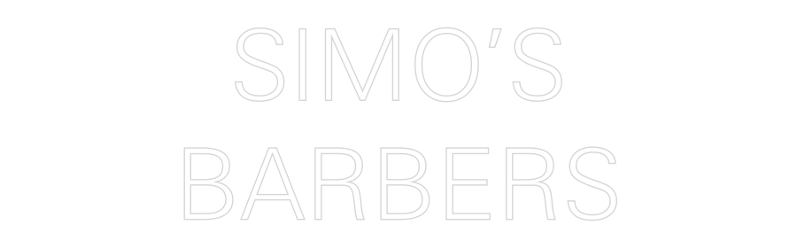 Custom Neon: SIMO’S
BARBERS