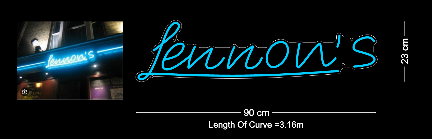 Custom Neon: Lennon's