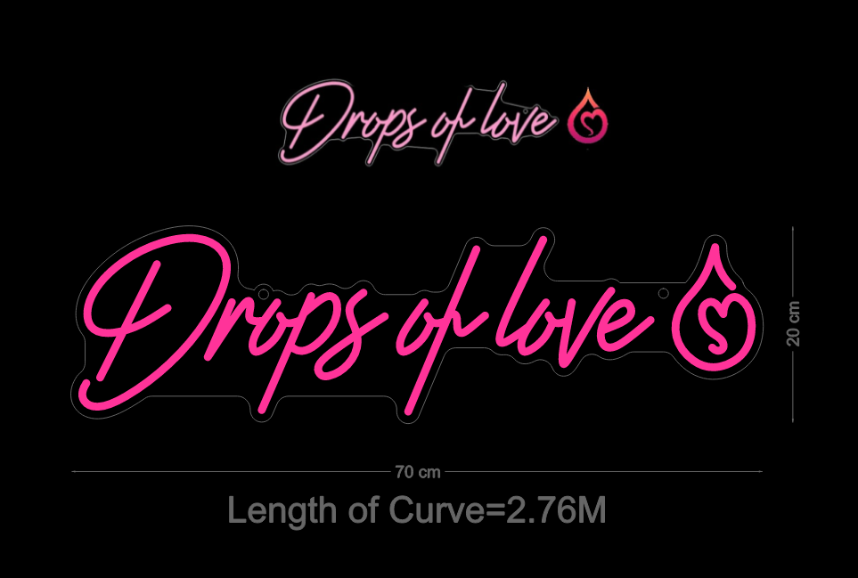 Custom Neon: Drops of love