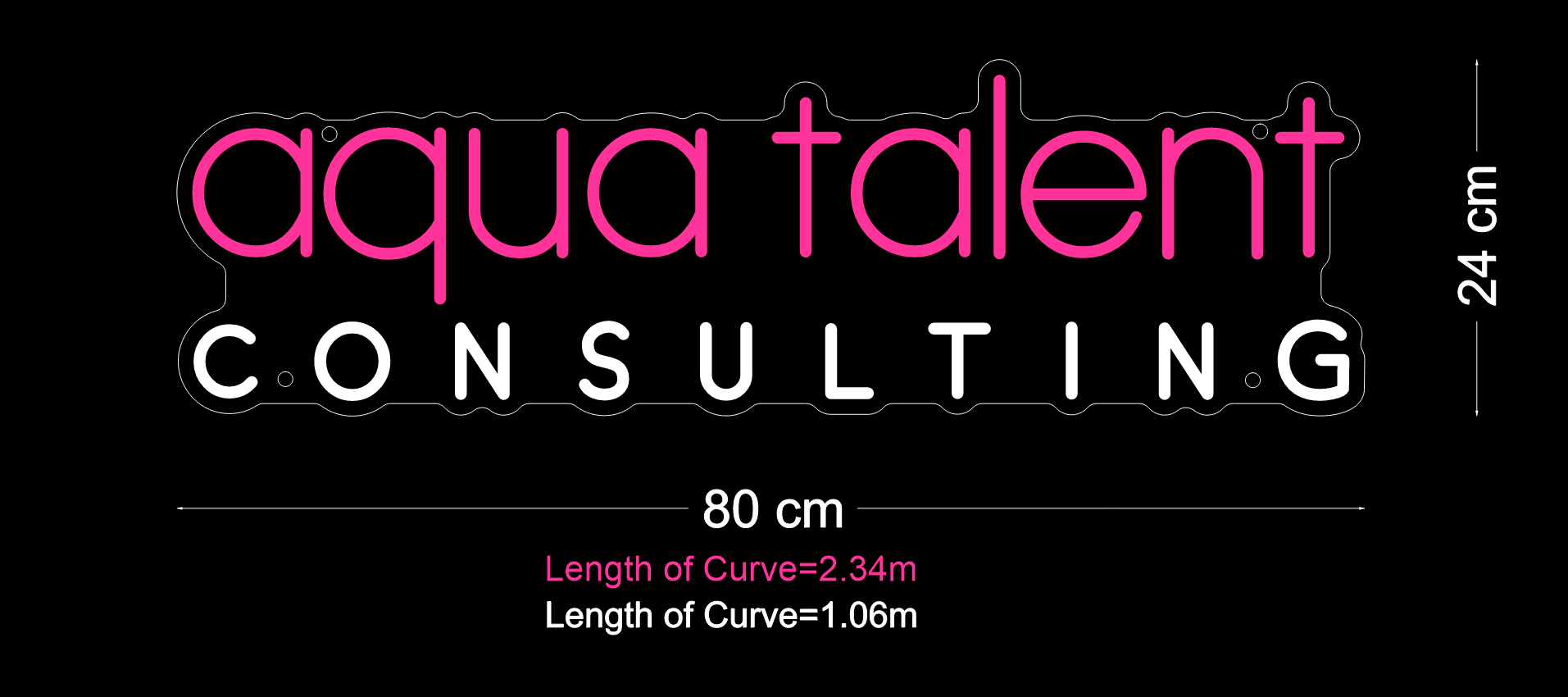 Custom Sign: aqua talent CONSULTING