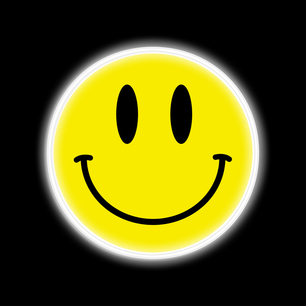 SMILEY FACE neon sign on canvas prints
