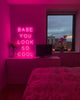 babe you look so cool neon sign pink