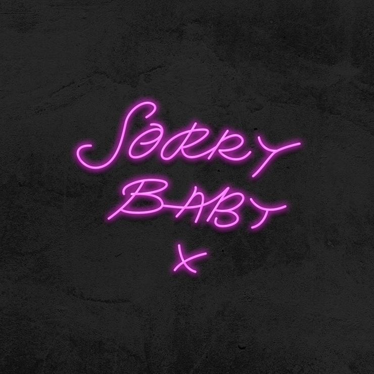 Sorry Baby Neon Sign Bedroom LED -  Killing Eve TV Show